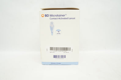 BD 366594 Microtainer Contact-Activated Lancet 2.0mm x 1.5mm - Box of 115
